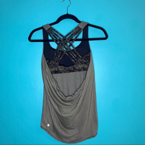 LULULEMON- Tank Top With Sports Bra - Picture 1 of 8